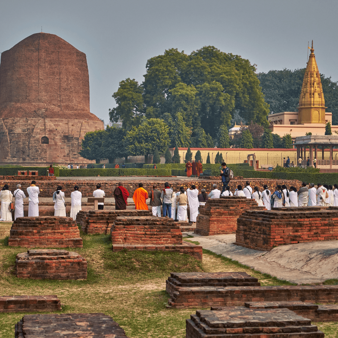 Explore Sarnath, where Buddha delivered his first sermon. This site, filled with stupas and museums, offers profound insights into Buddhism's origins, making it a must-visit for spiritual seekers and history buffs.